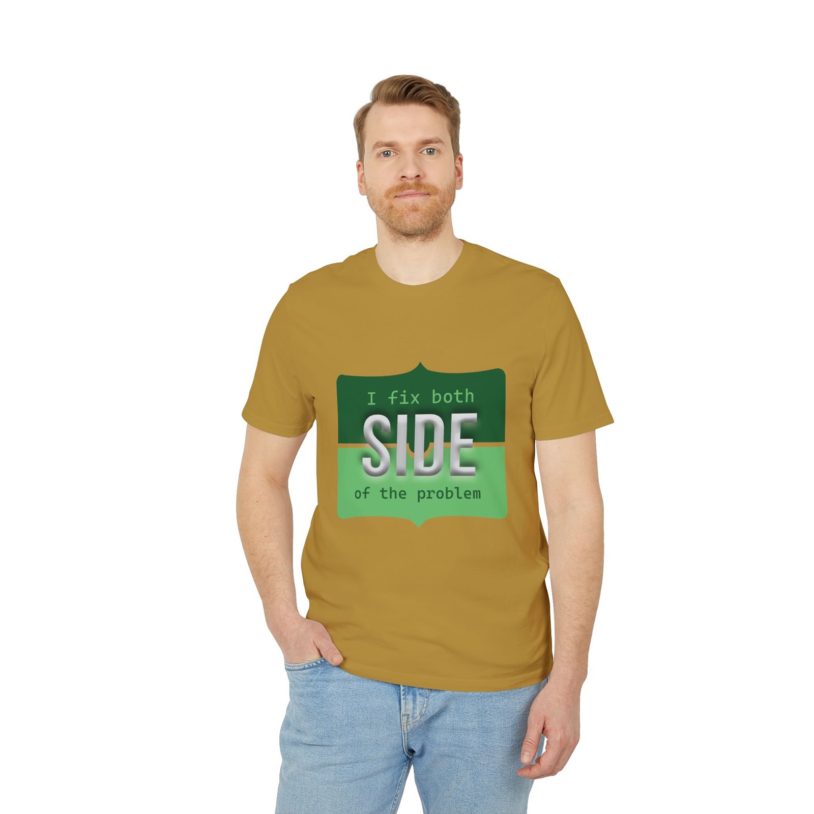 t shirt — "i fix both sides of the problem" graphic tee t shirt — "i fix both sides of the problem" graphic tee