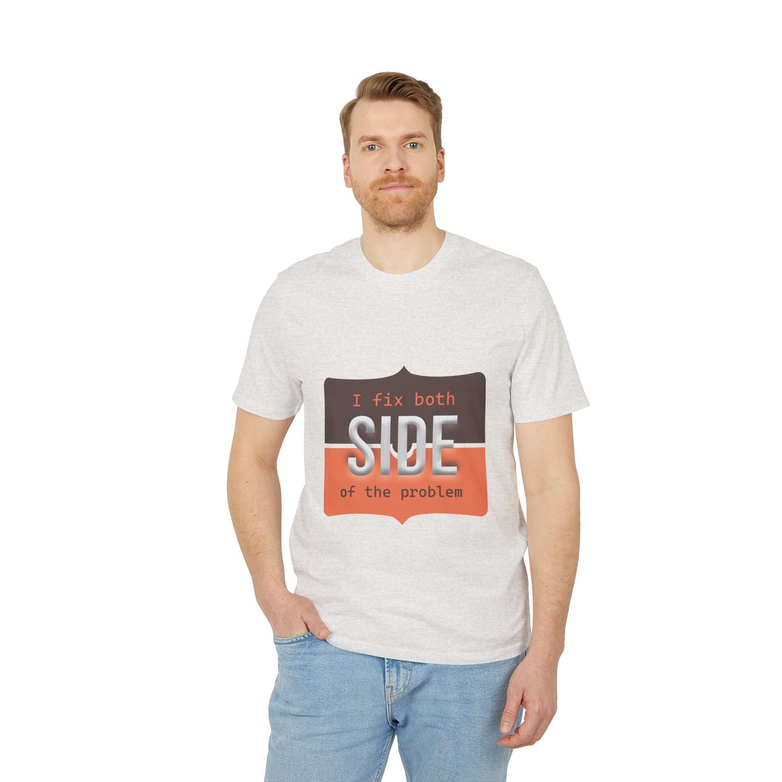 t shirt — "i fix both sides of the problem" graphic tee t shirt — "i fix both sides of the problem" graphic tee