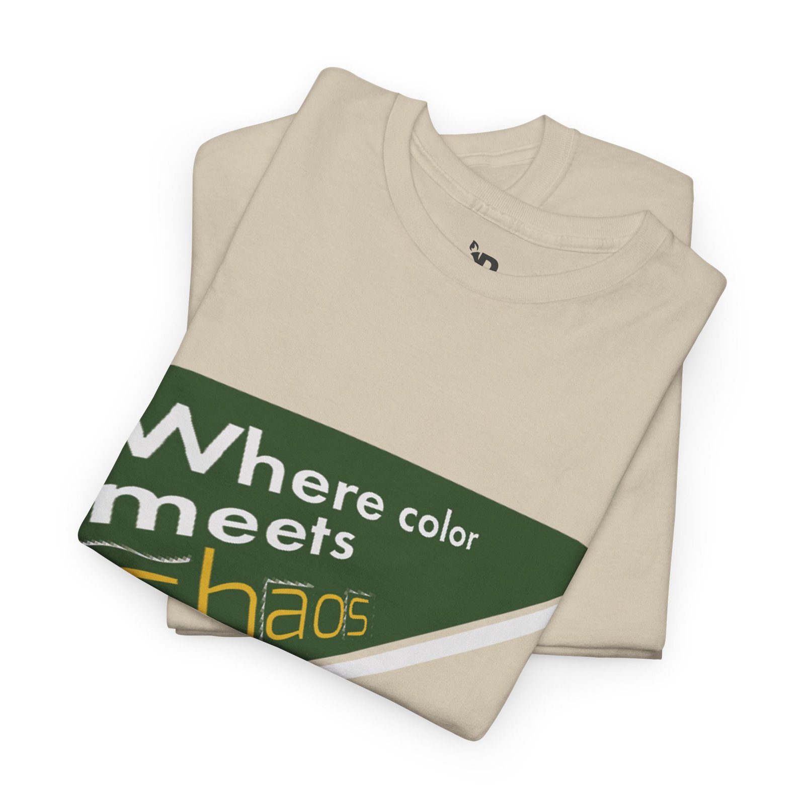 graphic tee — "where color meets chaos" triangular blue design graphic tee — "where color meets chaos" triangular blue design