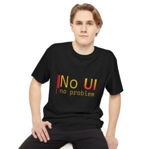 no ui no problem long tee — minimalist ux developer shirt