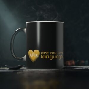 magic mug — "amor is my love language." heat change coffee mug