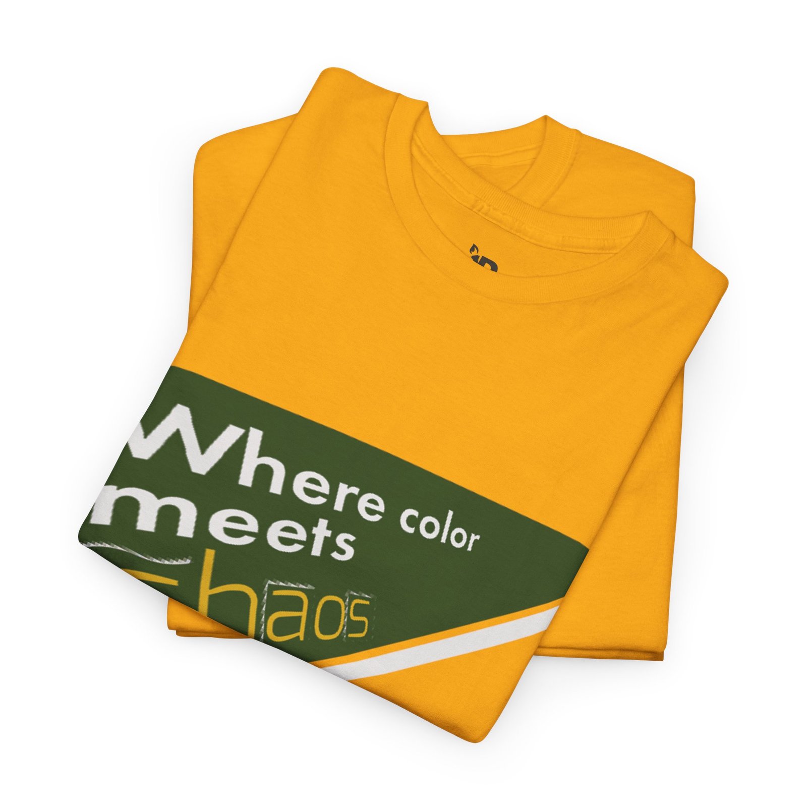 graphic tee — "where color meets chaos" triangular blue design graphic tee — "where color meets chaos" triangular blue design